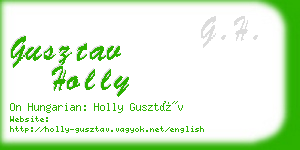 gusztav holly business card